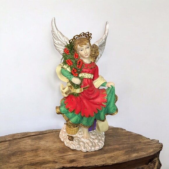 Vintage Angels Beside Me 2002 Rebecca Yuletide Joy Guardian Angel Figurine - Picture 2 of 14